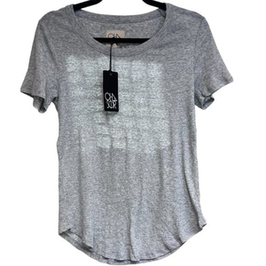 Women's‎ NWT Chaser Knot Cage Back Grey Short Sleeve T-shirt M